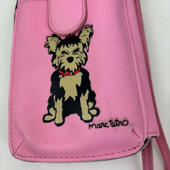 Marc Tetro pink Yorkie Dog wristlet bag - Picture 12 of 12